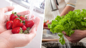 cleaning fruits and vegetables image